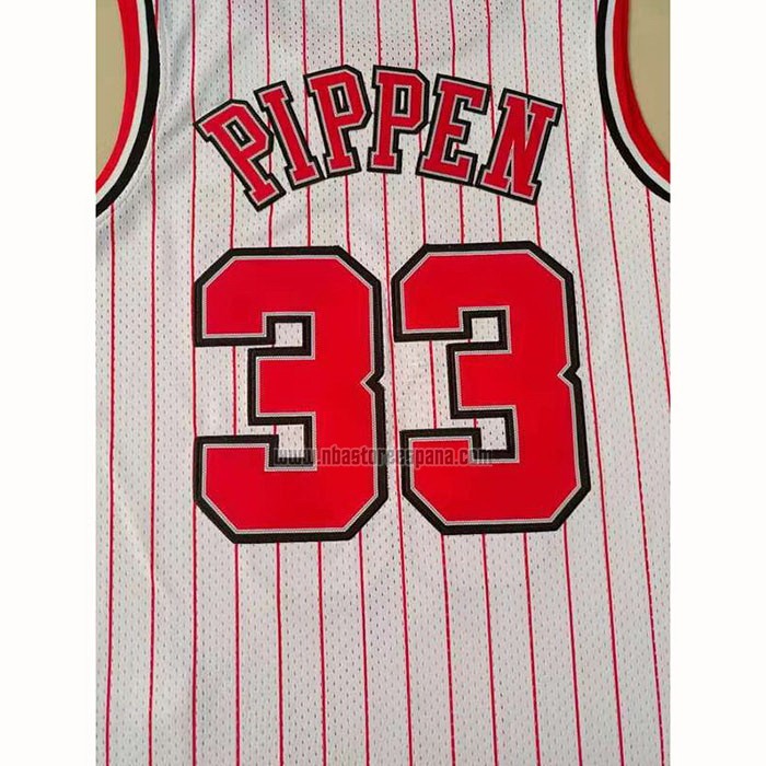 Camiseta Chicago Bulls Scottie Pippen NO 33 Reload Hardwood Classics Blanco